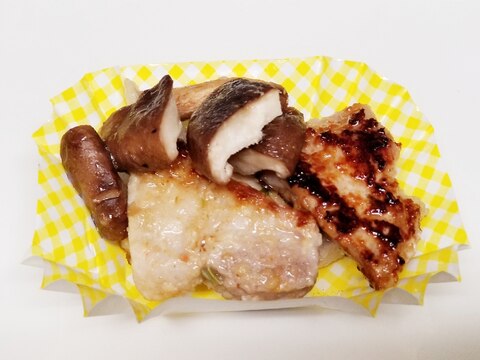 弁当用★椎茸と豚ロースのローズマリー小麦粉焼き